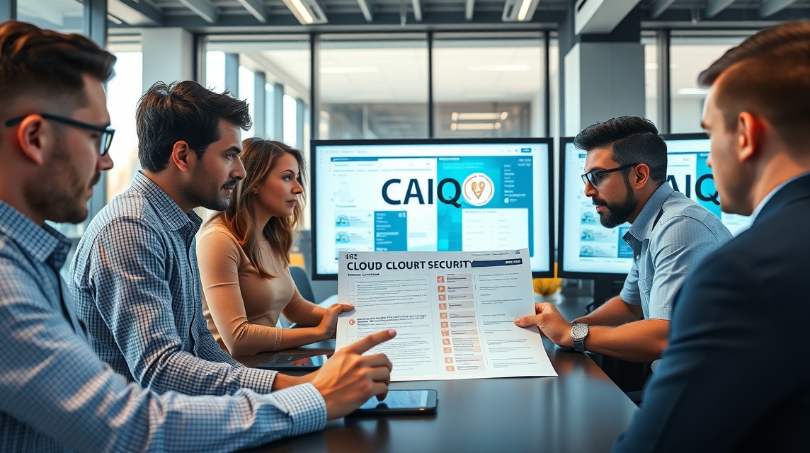 Skupina profesionálov diskutuje o cloudovej bezpečnosti na stretnutí.