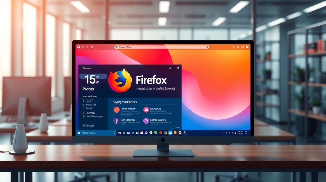Na obrazovke počítača je zobrazený prehliadač Firefox s otvorenými záložkami.