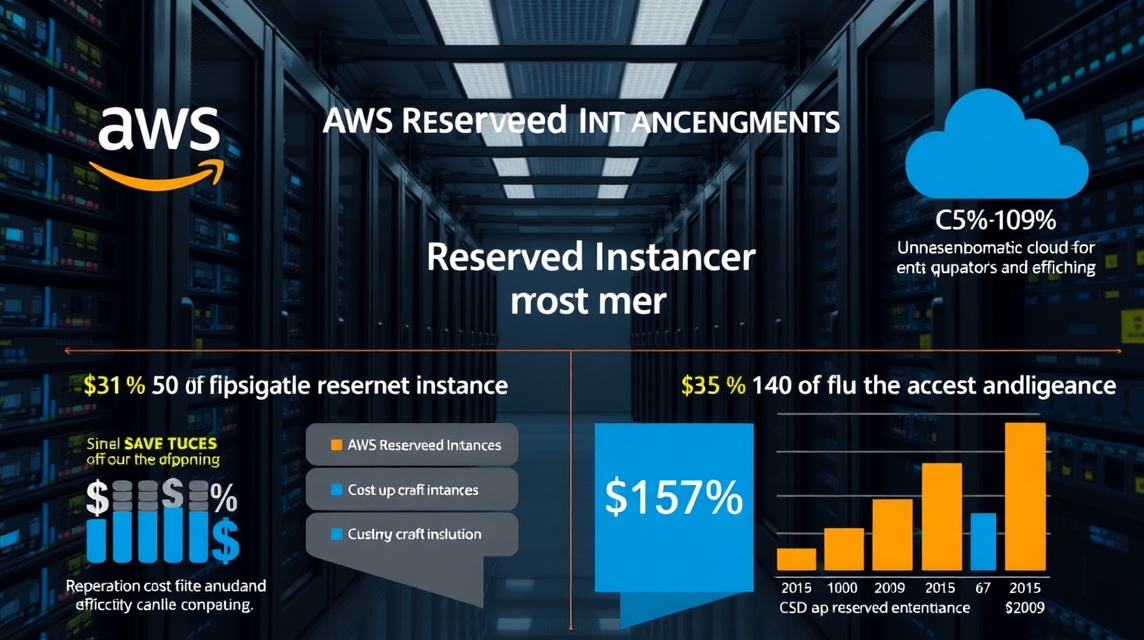 Grafika znázorňuje AWS Reserved Instances s cenovými údajmi a štatistikami.