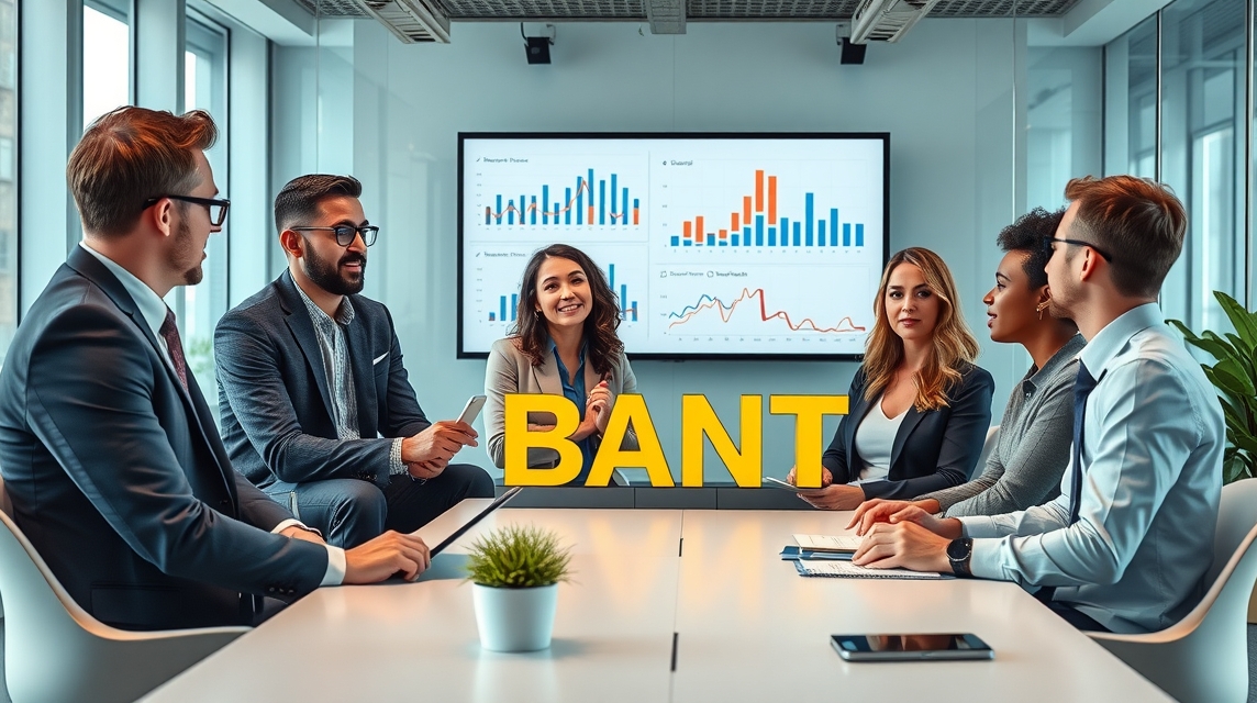 Skupina profesionálov diskutuje v modernom kancelárskom prostredí, s grafmi na obrazovke.