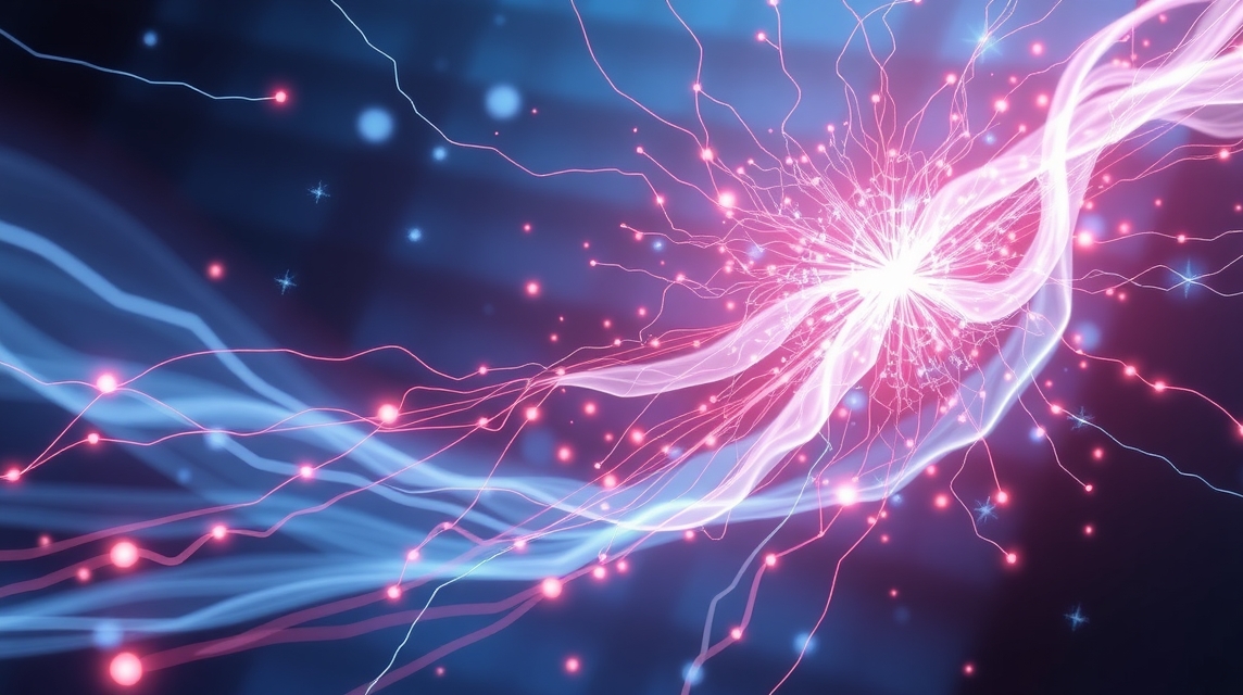 Abstraktná ilustrácia znázorňujúca energetické vlny a svetelné efekty.