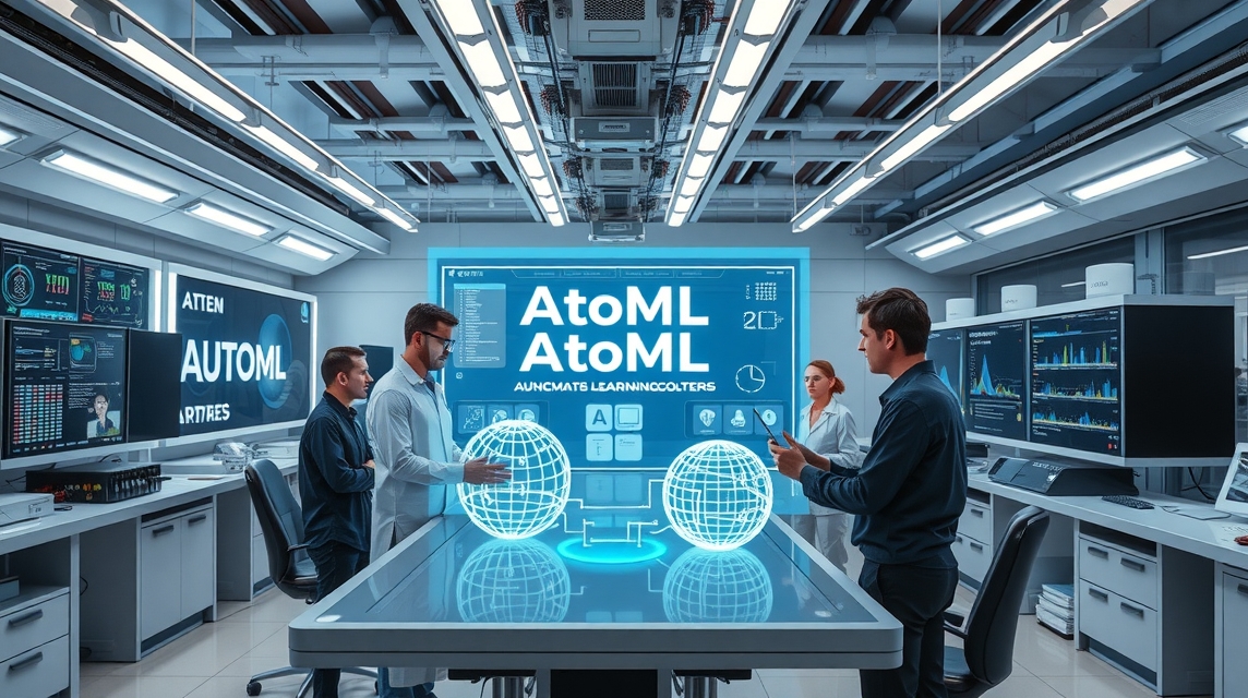 Skupina odborníkov v laboratóriu diskutuje o technológii strojového učenia.