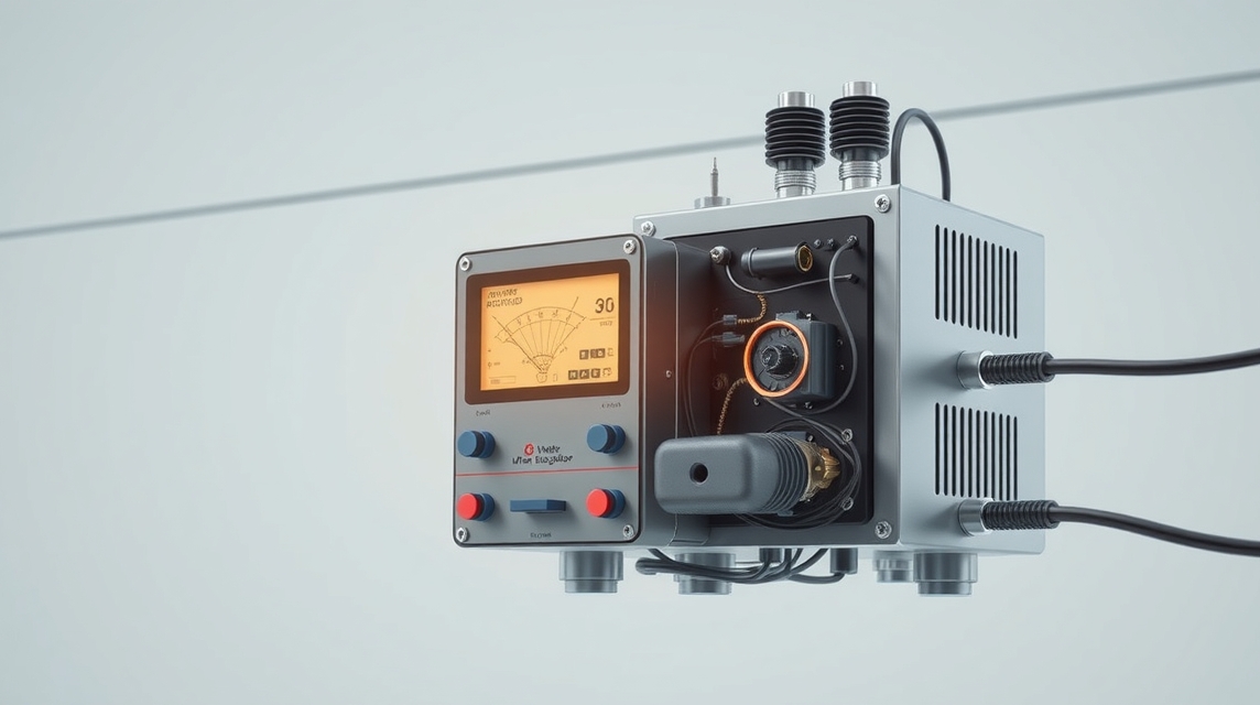 Prístroj s digitálnym displejom a ovládacími prvkami na meranie výkonu.