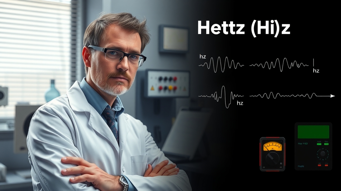 Muž v bielom plášti s bradou a okuliarmi, stojí v laboratóriu s prístrojmi.