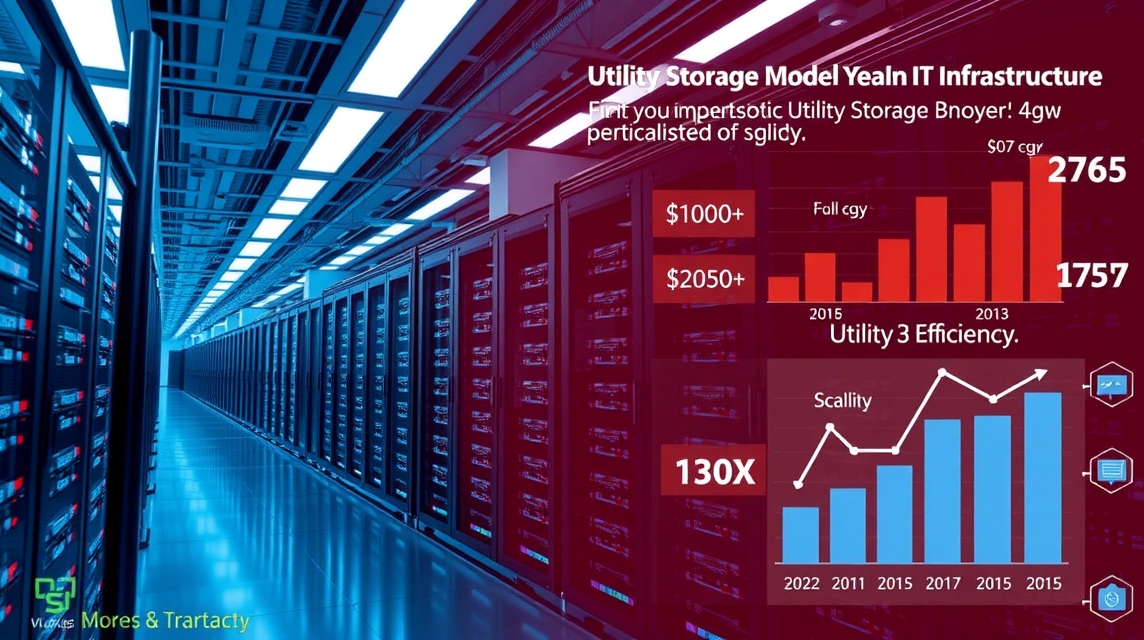 Moderná IT infraštruktúra s množstvom serverov v dátovom centre.